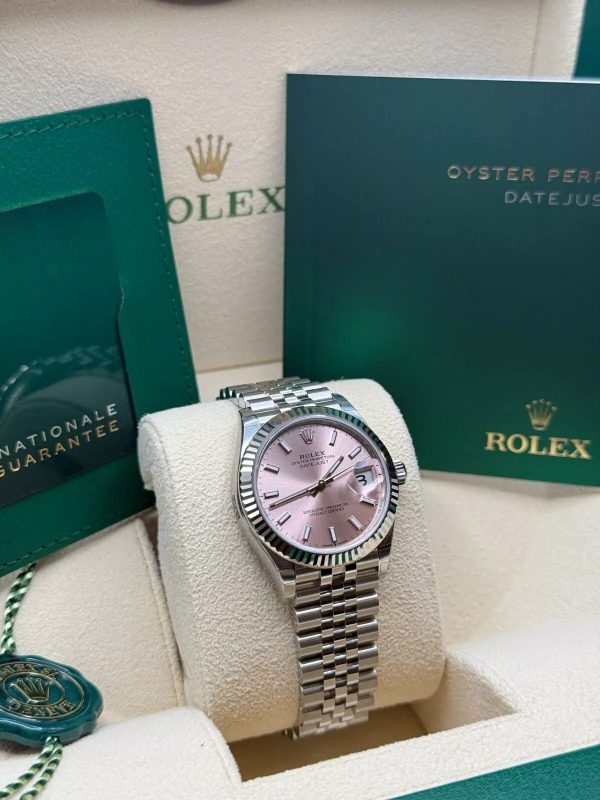 【Super Clone】RLX Datejust m278274-0013/0014 Pink Dial 31mm Fluted Bezel Oyster Bracelet