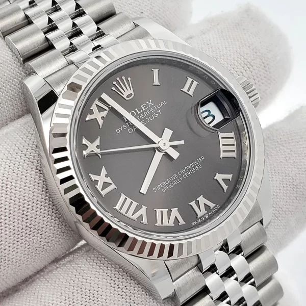 【Super Clone】RLX Datejust m278274-0021/0022 Dark Grey Roman 31mm Dial Oyster Watch