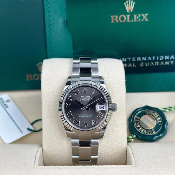 【Super Clone】RLX Datejust m278274-0021/0022 Dark Grey Roman 31mm Dial Oyster Watch