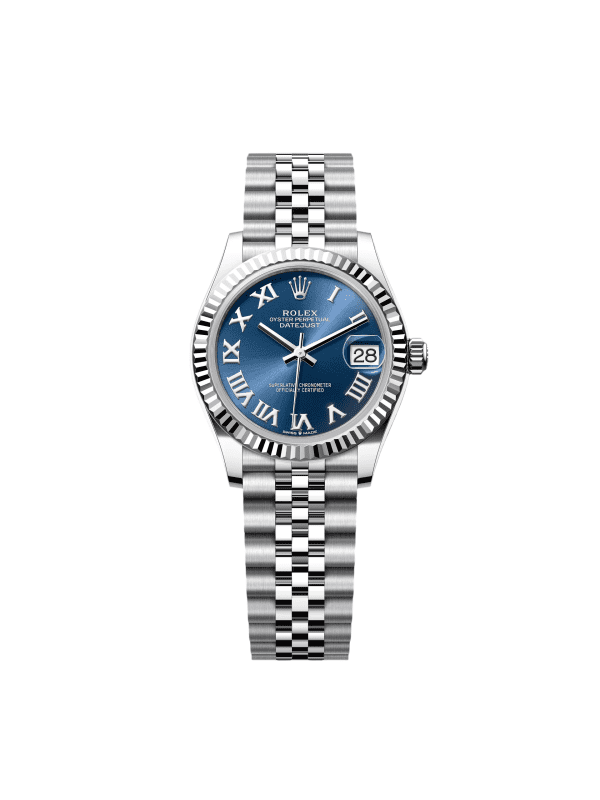 【Super Clone】RLX Datejust m278274-0033/0034 Bright Blue Dial 31mm Fluted Bezel Oyster Bracelet