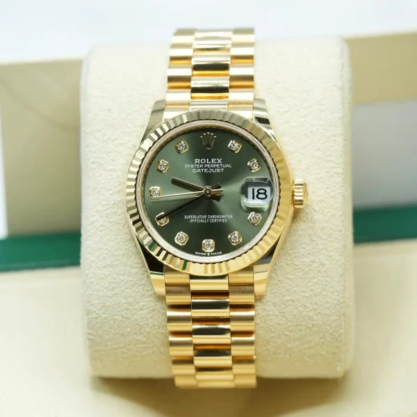 【Super Clone】RLX Datejust m278278-0011 Olive Green 31mm Dial President Bracelet Watch