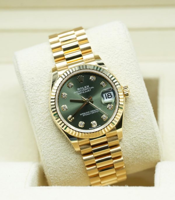 【Super Clone】RLX Datejust m278278-0011 Olive Green 31mm Dial President Bracelet Watch