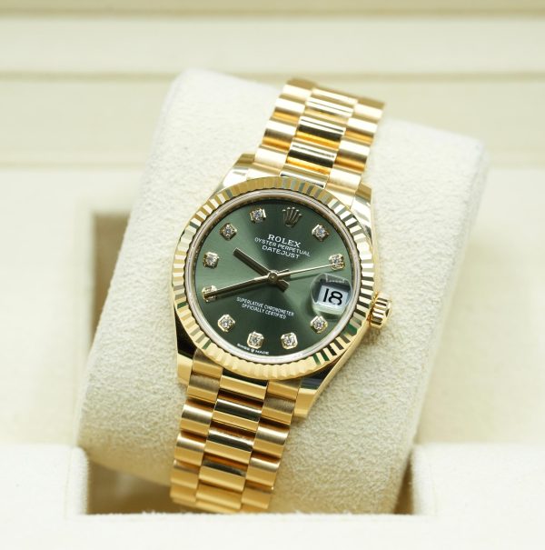 【Super Clone】RLX Datejust m278278-0011 Olive Green 31mm Dial President Bracelet Watch