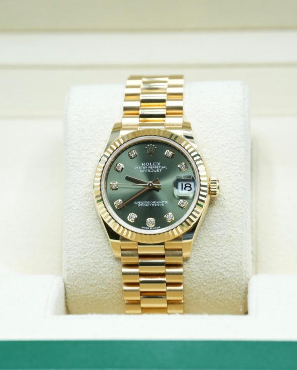 【Super Clone】RLX Datejust m278278-0011 Olive Green 31mm Dial President Bracelet Watch