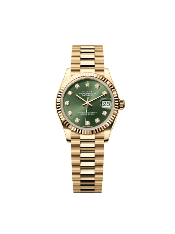 【Super Clone】RLX Datejust m278278-0011 Olive Green 31mm Dial President Bracelet Watch