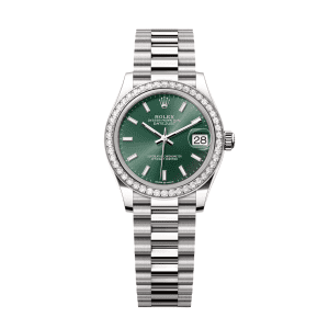 【Super Clone】RLX Datejust m278289RBR-0015 Mint Green Dial White Gold President Watch