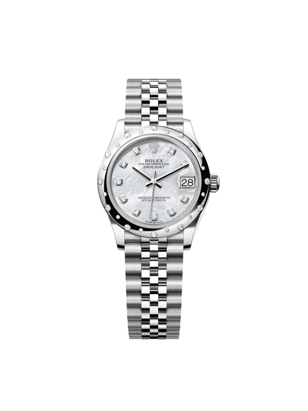 【Super Clone】RLX Datejust m278344-0005/0006 Mother-of-Pearl Dial 31mm Domed Diamond Oyster Watch
