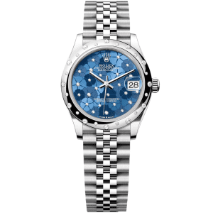 【Super Clone】RLX Datejust m278344-0037/0038 Blue Floral Motif Dial 31mm Oyster