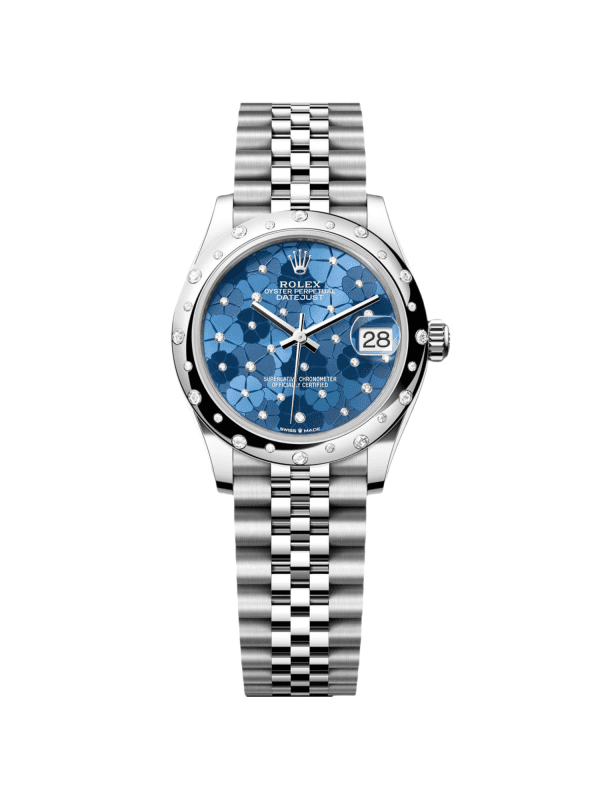 【Super Clone】RLX Datejust m278344-0037/0038 Blue Floral Motif Dial 31mm Oyster