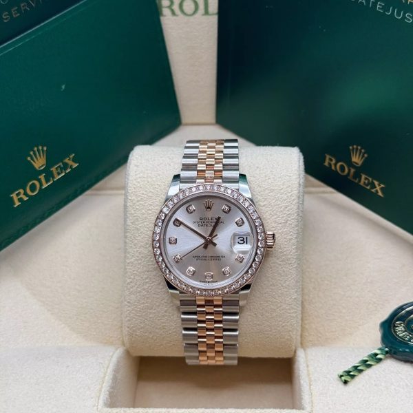 【Super Clone】RLX Datejust m278381-0015/0016 Silver Diamond Dial Diamond-Set Bezel 31mm