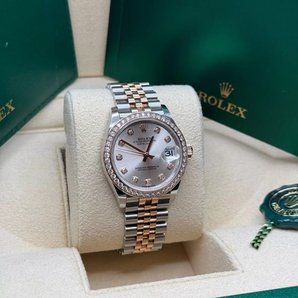 【Super Clone】RLX Datejust m278381-0015/0016 Silver Diamond Dial Diamond-Set Bezel 31mm