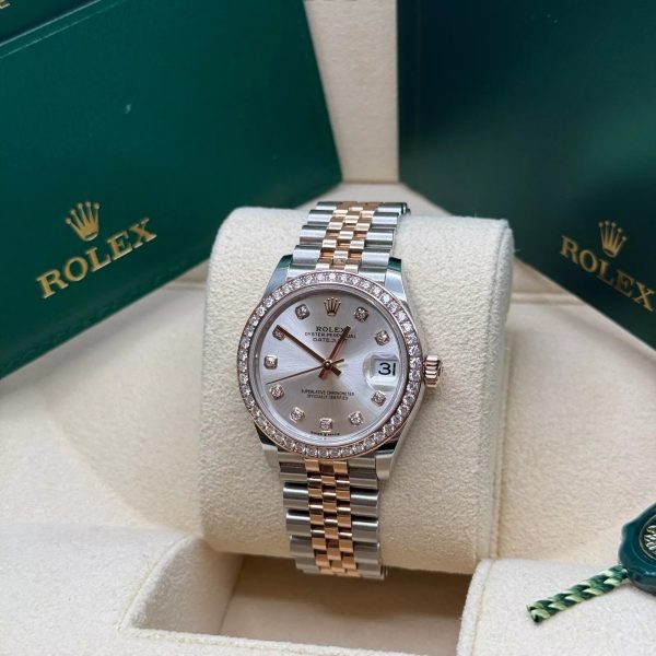 【Super Clone】RLX Datejust m278381-0015/0016 Silver Diamond Dial Diamond-Set Bezel 31mm