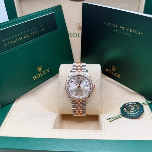 【Super Clone】RLX Datejust m278381-0015/0016 Silver Diamond Dial Diamond-Set Bezel 31mm