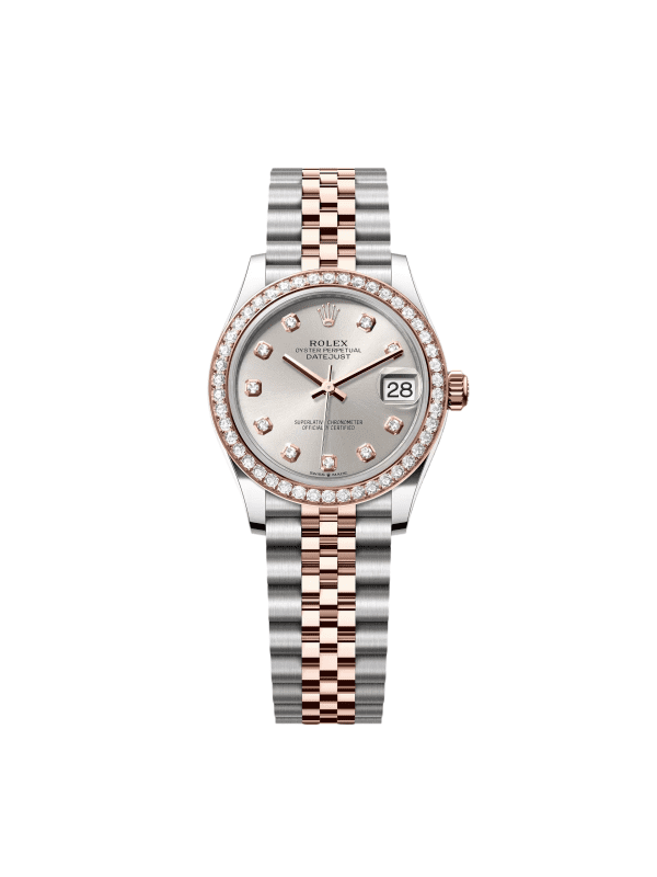 【Super Clone】RLX Datejust m278381-0015/0016 Silver Diamond Dial Diamond-Set Bezel 31mm