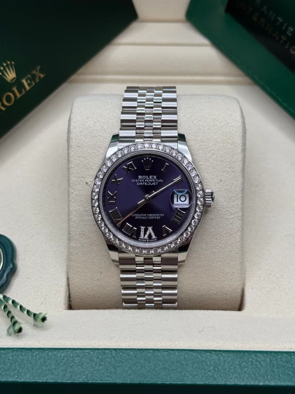【Super Clone】RLX Datejust m278384RBR-0029/0030 Aubergine 31mm Dial Jubilee Watch
