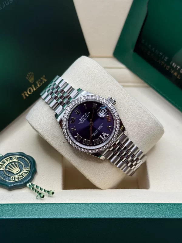 【Super Clone】RLX Datejust m278384RBR-0029/0030 Aubergine 31mm Dial Jubilee Watch