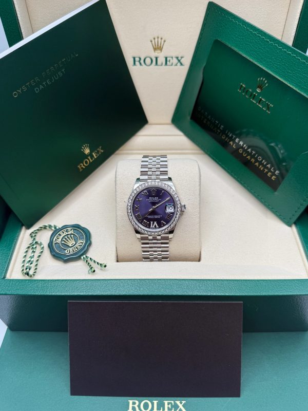 【Super Clone】RLX Datejust m278384RBR-0029/0030 Aubergine 31mm Dial Jubilee Watch