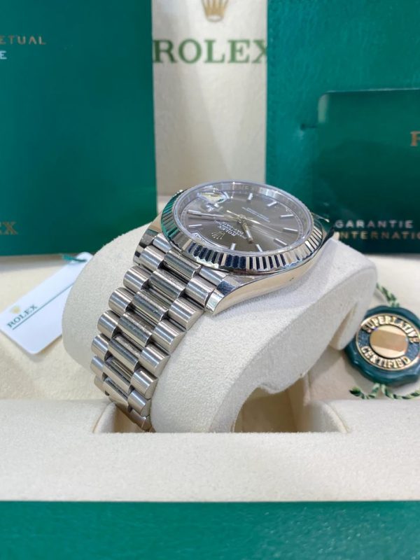 【Super Clone】RLX Day-Date 40mm Slate Diamonds Dial 228236-0013