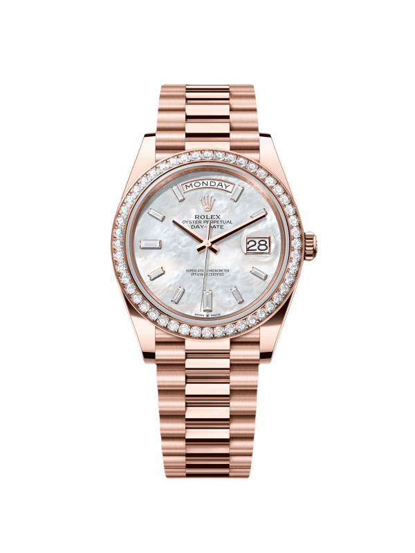【Super Clone】RLX Day-Date Mother of Pearl Diamonds Dial 228345rbr-0026