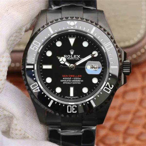 【Super Clone】RLX Sea-Dweller Full Black Multiple Dial Color Options 43mm