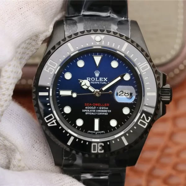 【Super Clone】RLX Sea-Dweller Full Black Multiple Dial Color Options 43mm
