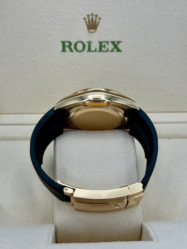 【Super Clone】RLX Sky-Dweller 42mm Yellow Gold Champagne Dial Oysterflex - 336238
