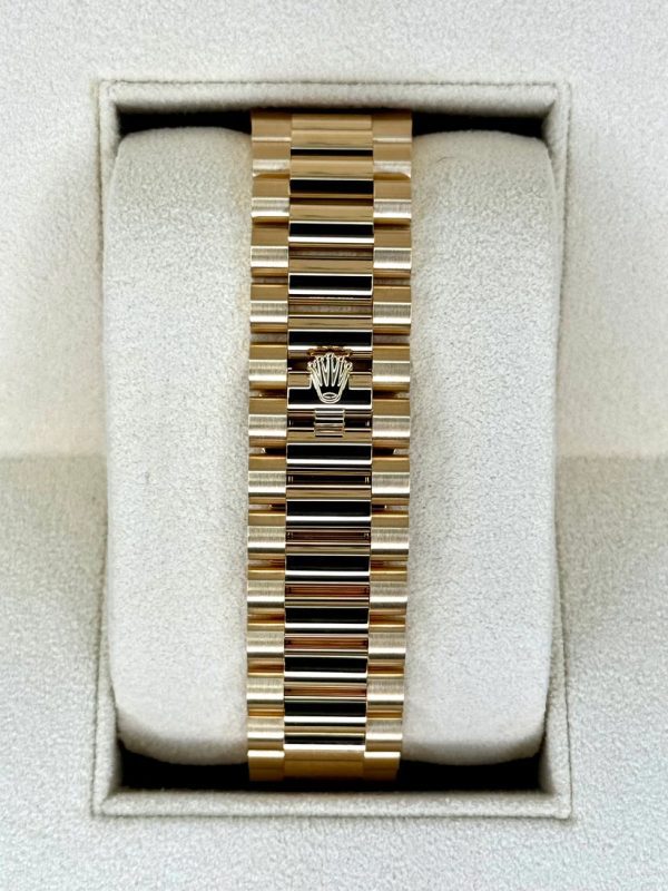 【Super Clone】RLX Yellow Gold President Day Date 40mm Onyx Diamond Dial - 228238