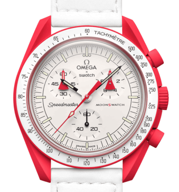 【Super Clone】Swatch x Omega SO33R100 Bioceramic Moonswatch Mission to Mars